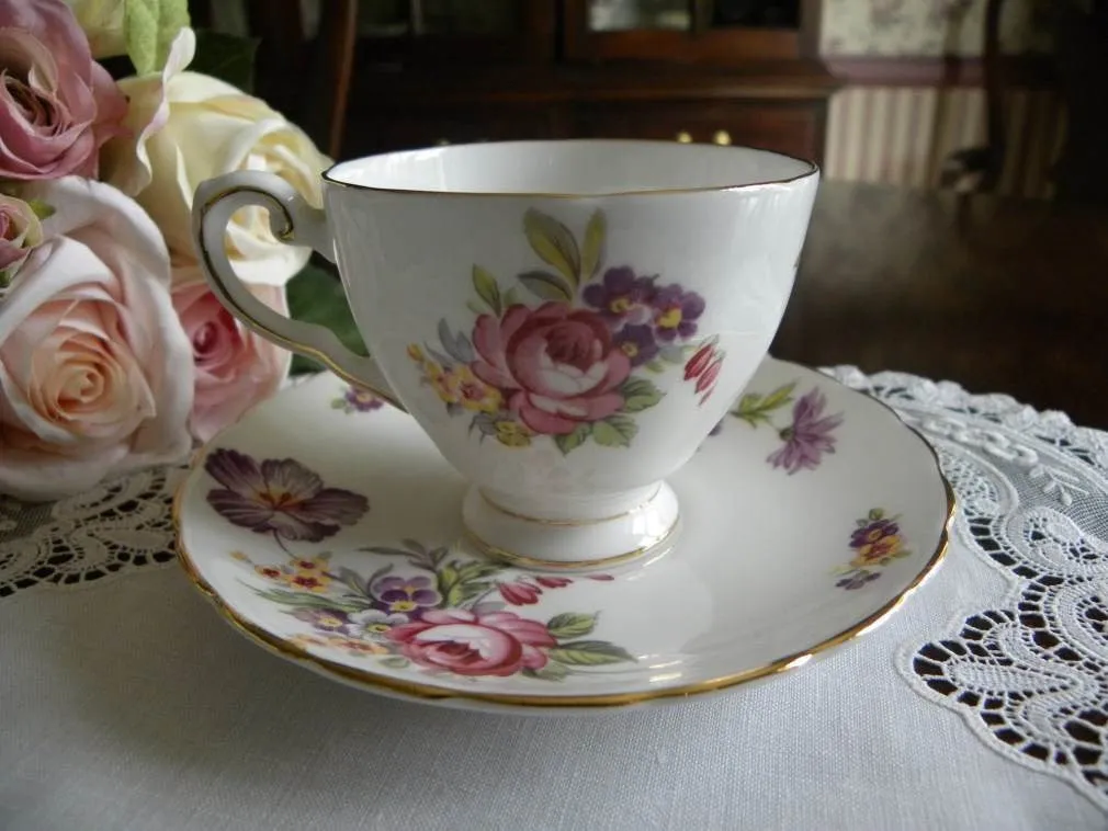 Vintage Tuscan Montrose Demitasse Teacup and Saucer