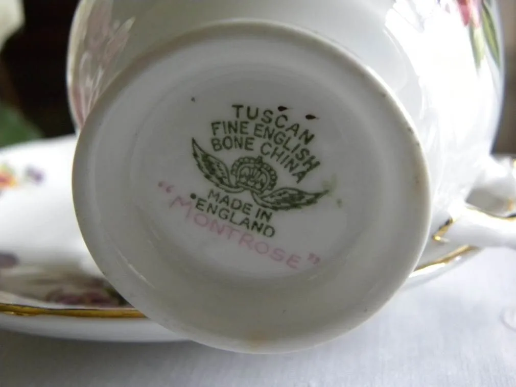 Vintage Tuscan Montrose Demitasse Teacup and Saucer