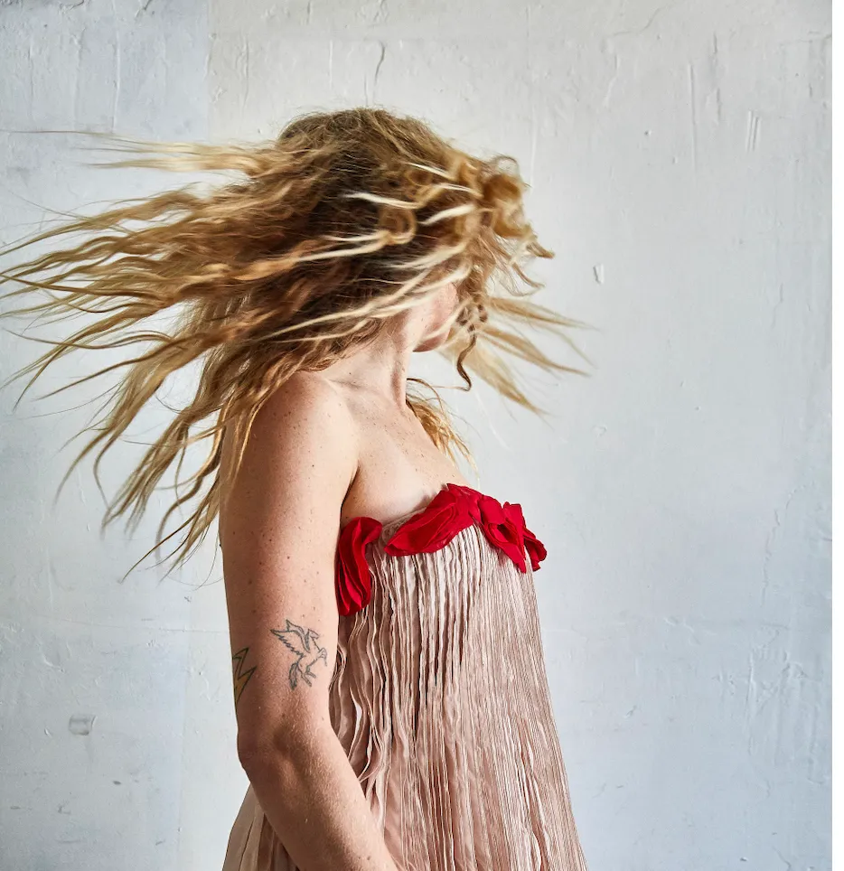 Vintage Valentino Pink and Red Crepe Silk Gown