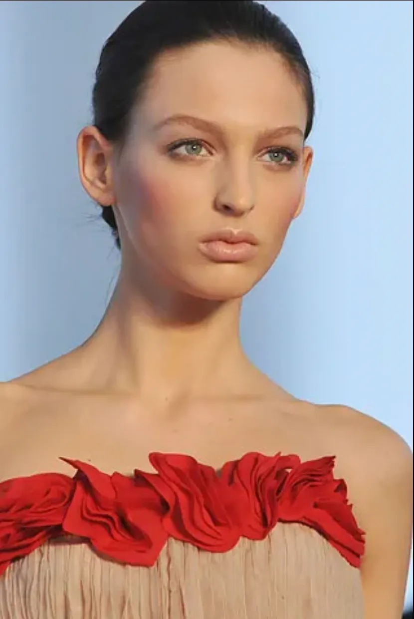 Vintage Valentino Pink and Red Crepe Silk Gown