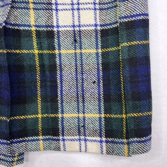 Vintage Westaway &amp; Westaway Plaid 100% Wool Pleated Plaid Midi Skirt Size UK 12