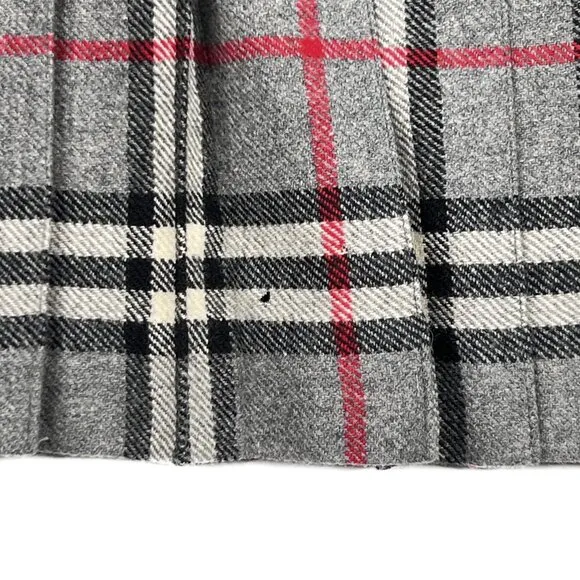 Vintage Westaway &amp; Westaway Plaid 100% Wool Pleated Plaid Midi Skirt Size UK 12