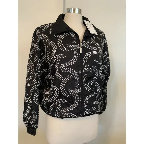Vintage Women’s Track Bomber jacket Stars sz S New deadstock Hip Hop Mob Wife