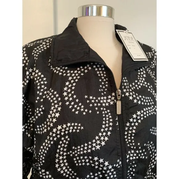 Vintage Women’s Track Bomber jacket Stars sz S New deadstock Hip Hop Mob Wife