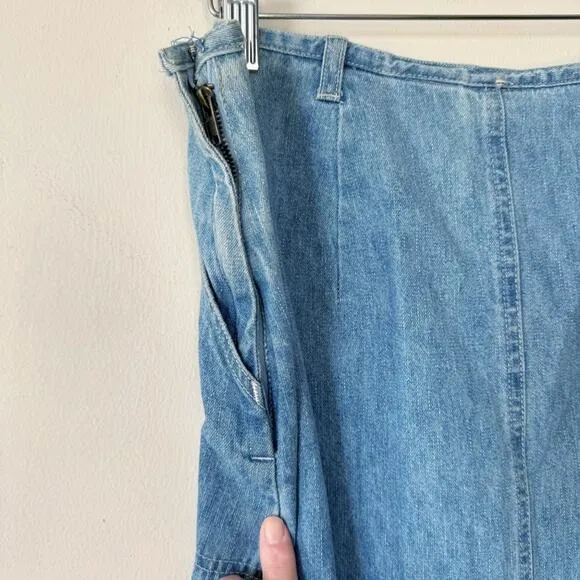 Vintage Y2K Cowgirl St. John’s Bay Denim Midi Skirt 14