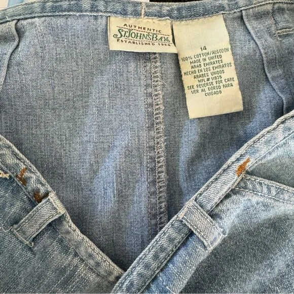 Vintage Y2K Cowgirl St. John’s Bay Denim Midi Skirt 14