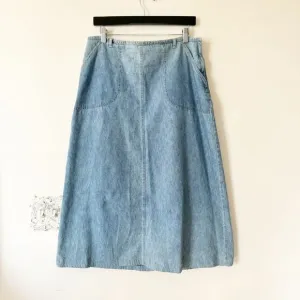 Vintage Y2K Cowgirl St. John’s Bay Denim Midi Skirt 14