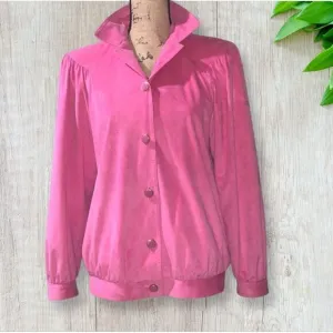 Vintage Da-Rue of California Member’s Only Bright Pink Bomber Jacket Women size6