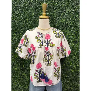 Viola Floral Puff Sleeve Top