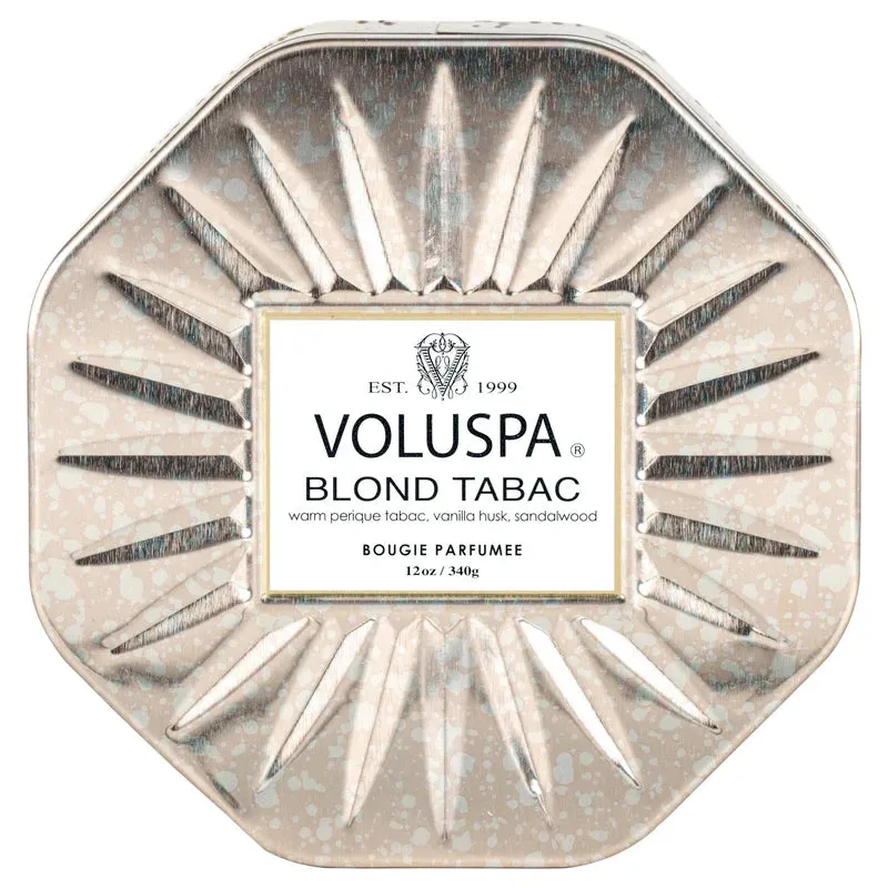 Voluspa Blond Tabac 3 Wick Octagon Candle