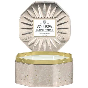 Voluspa Blond Tabac 3 Wick Octagon Candle