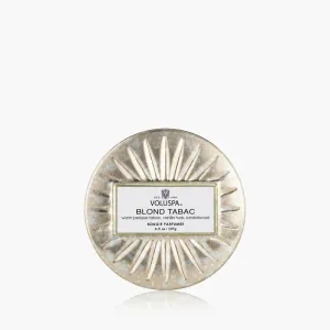 Voluspa Blond Tabac Mini Tin Candle ~4.5oz
