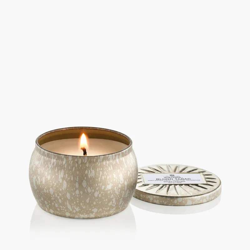 Voluspa Blond Tabac Mini Tin Candle ~4.5oz
