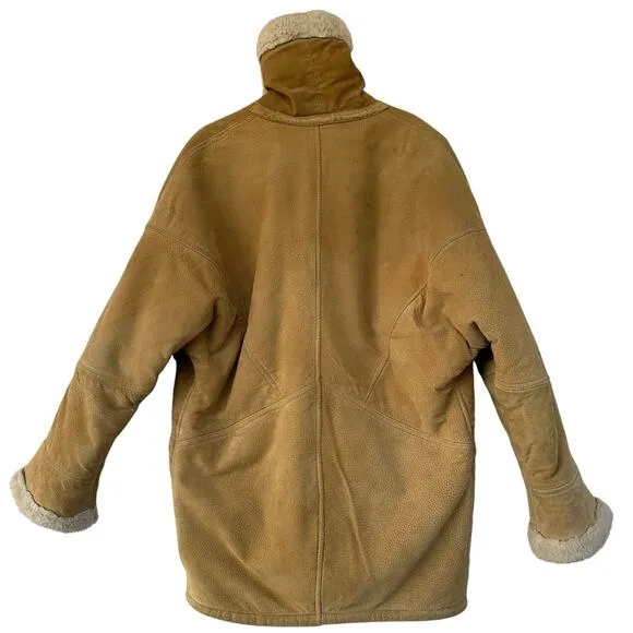 VTG J Percy For Marvin Richards Leather Suede Coat Womens L Pennylane Faux Fur