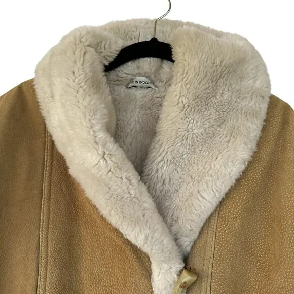 VTG J Percy For Marvin Richards Leather Suede Coat Womens L Pennylane Faux Fur