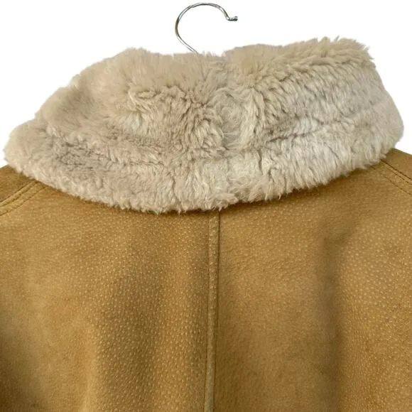 VTG J Percy For Marvin Richards Leather Suede Coat Womens L Pennylane Faux Fur