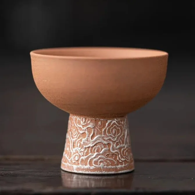 Wabi Sabi Vintage High Foot Ceramic Teacup