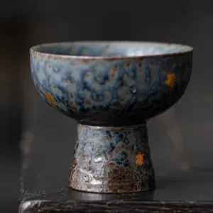 Wabi Sabi Vintage High Foot Ceramic Teacup