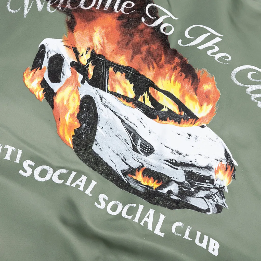Welcome To The Club Ma-1 Jacket - Olive