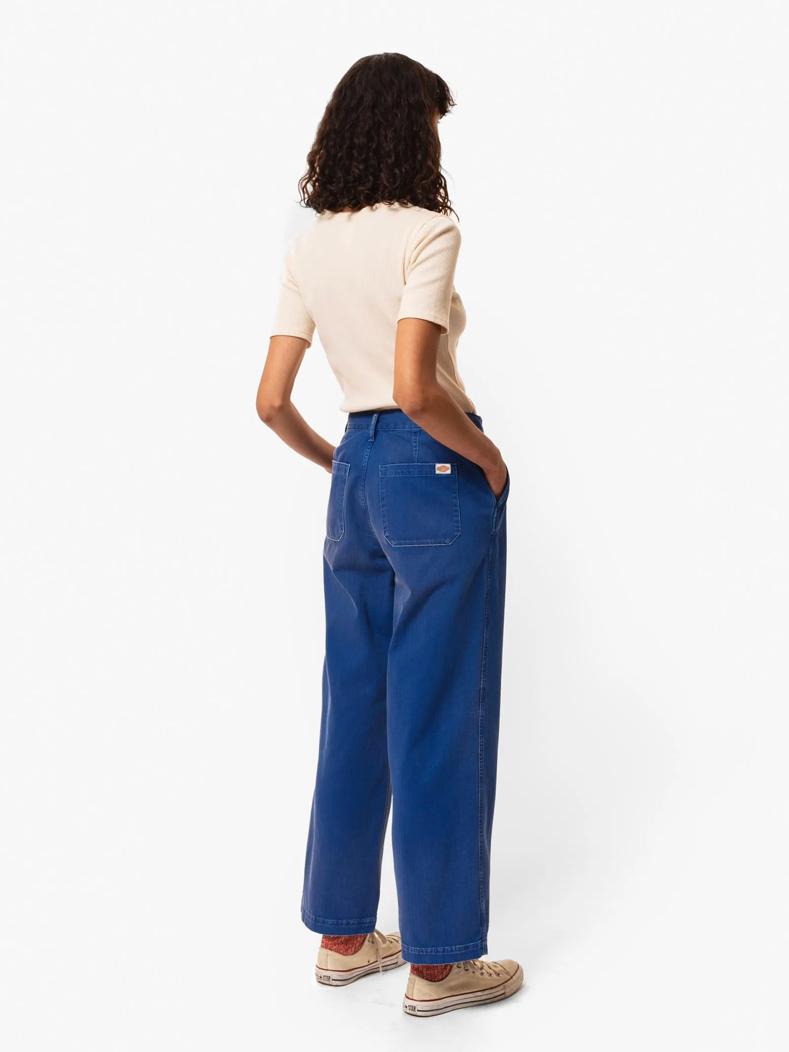 wendy herringbone denim pants