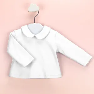 White Peter Pan Collar Top