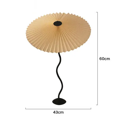 White Pleated Vintage Table Lamp