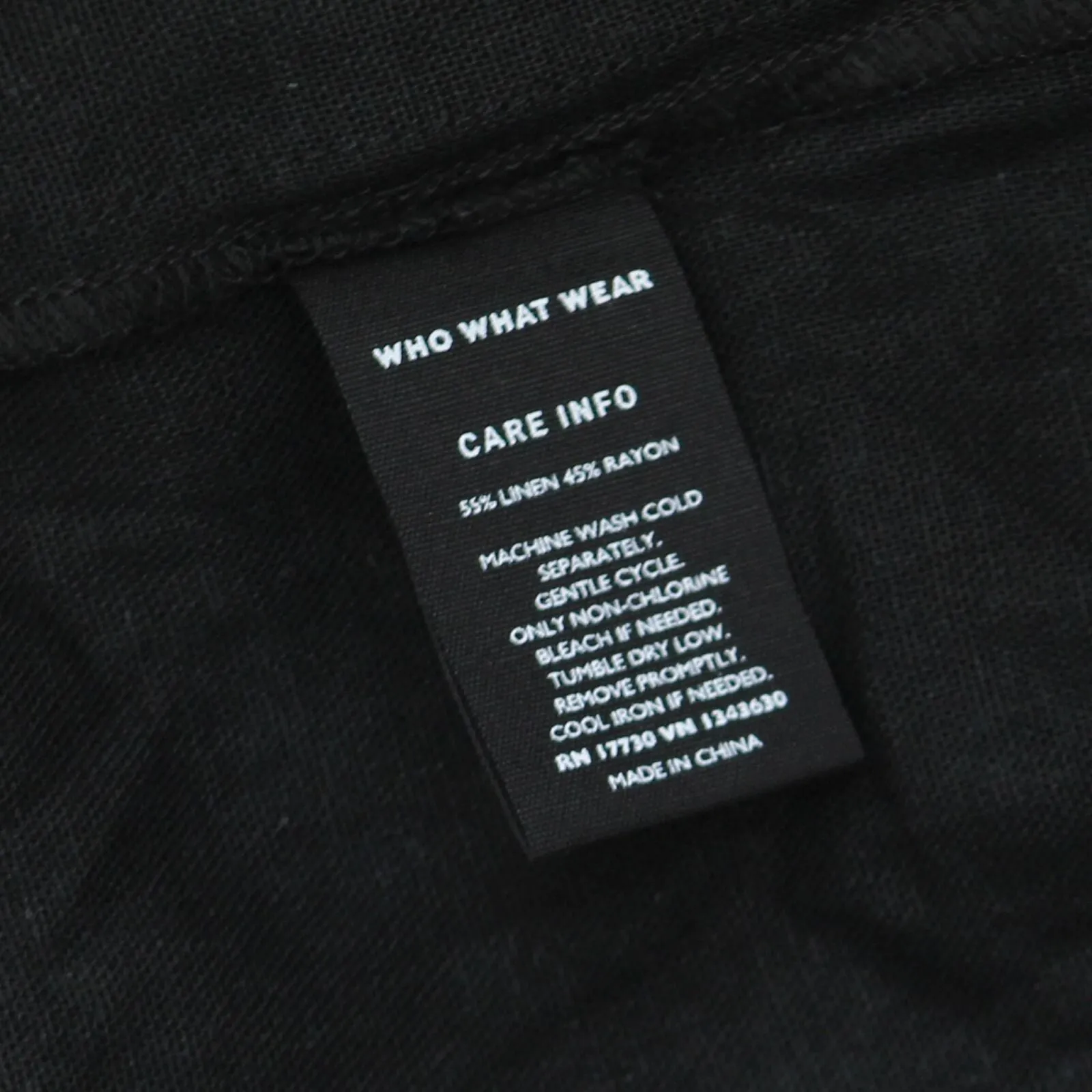 Who What Wear Women's Raglan Short Sleeve Dress WD-843 Black L