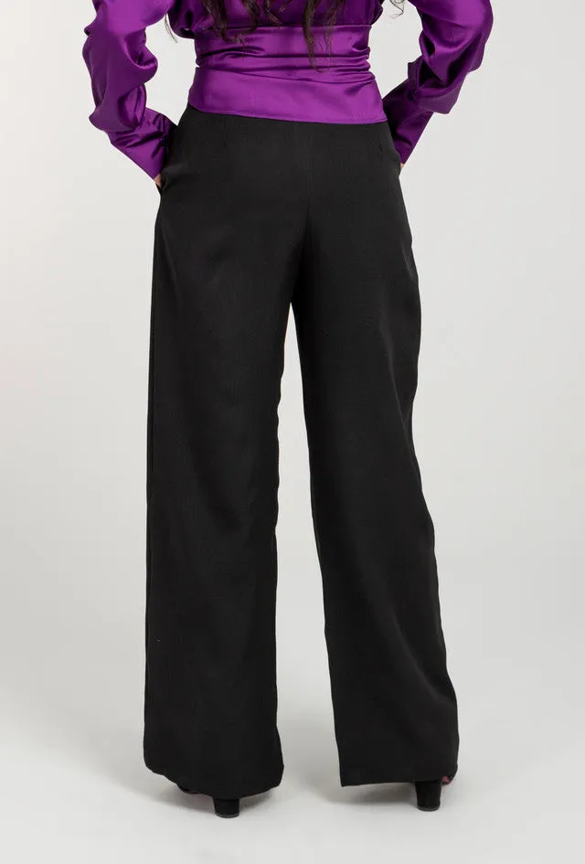 Wide Leg Formal High Waist Pant For Women