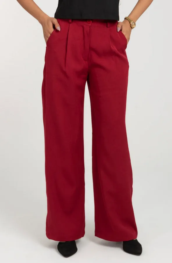Wide Leg Formal High Waist Pant For Women