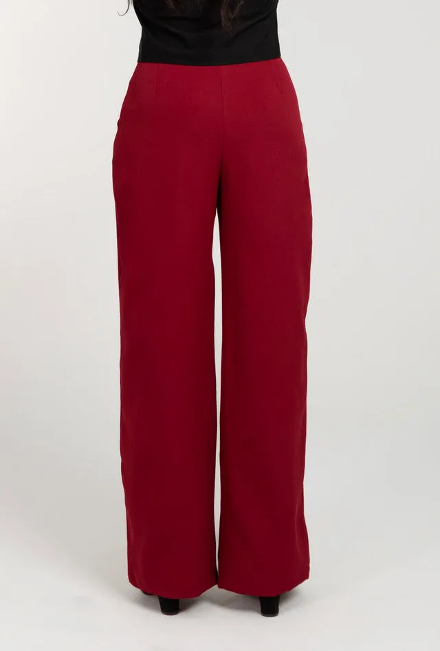 Wide Leg Formal High Waist Pant For Women