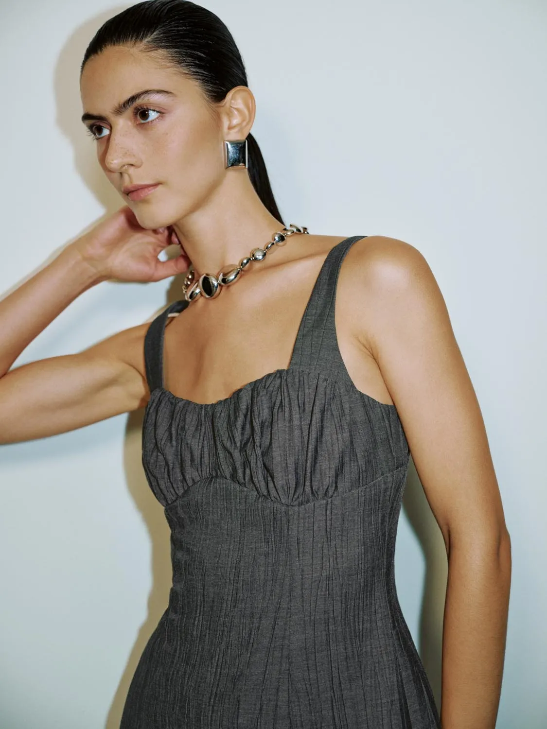 Wide Strap A-Line Dresses
