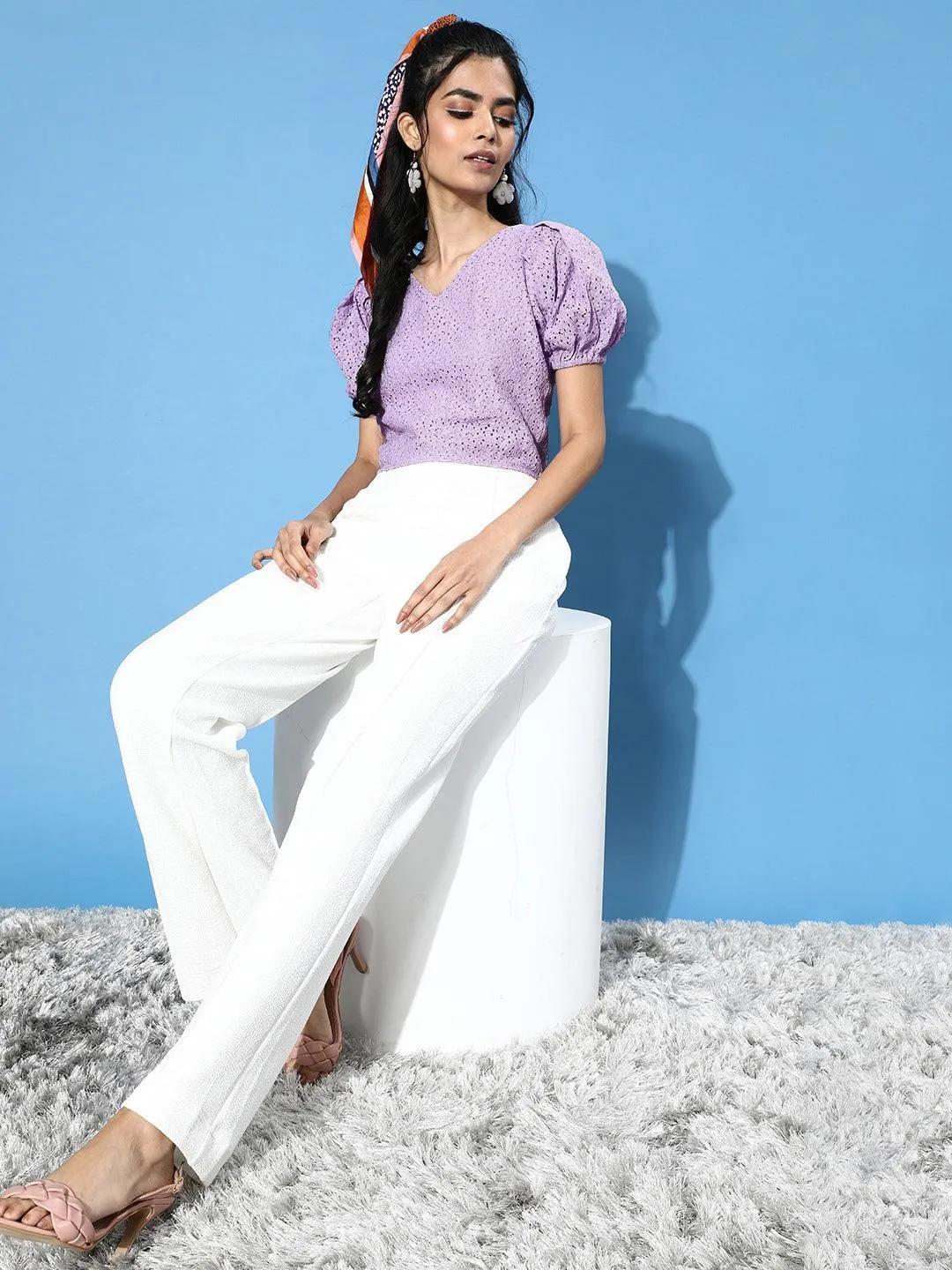 Women Self Design Tops