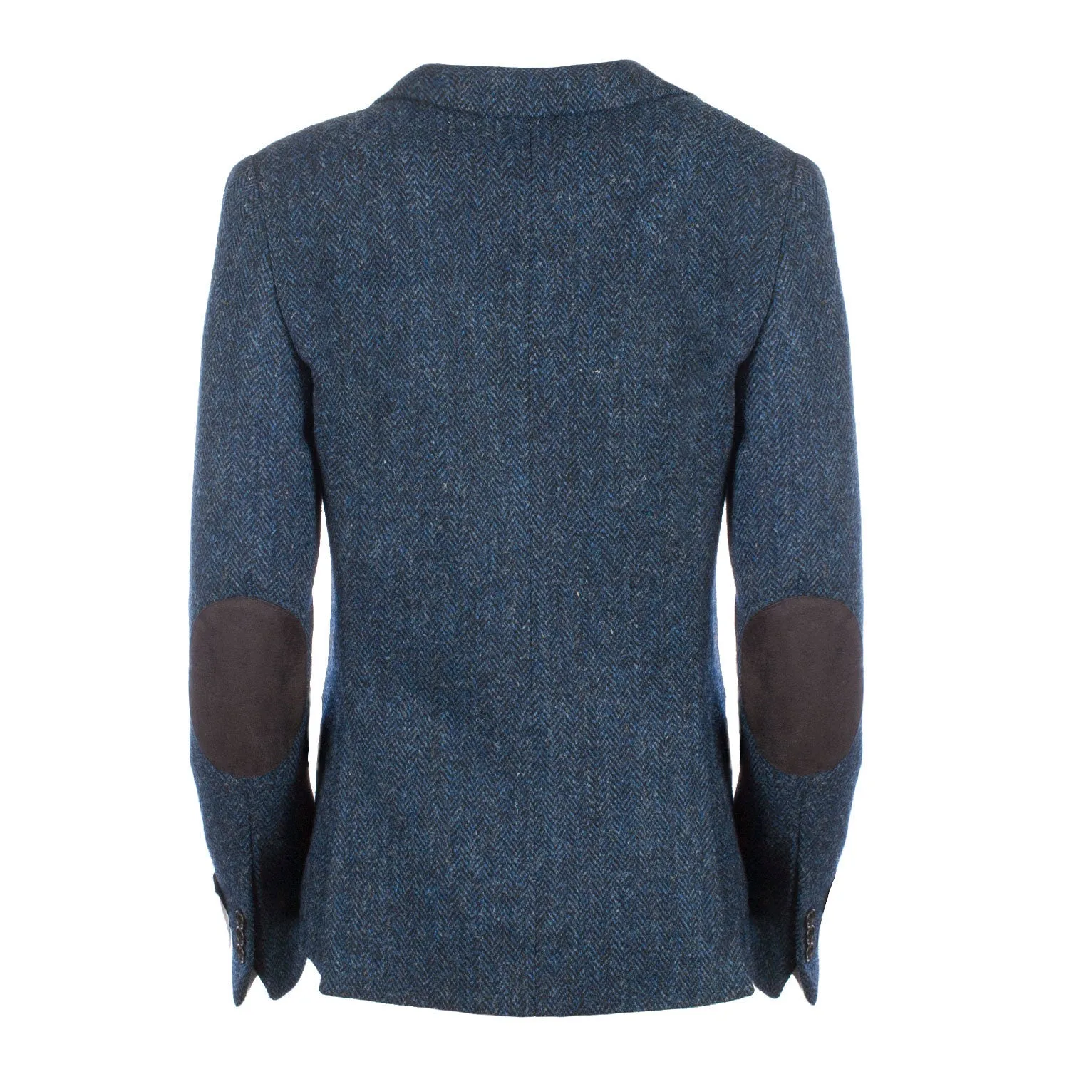 Women's Harris Tweed Iona Jacket  Blue Herringbone