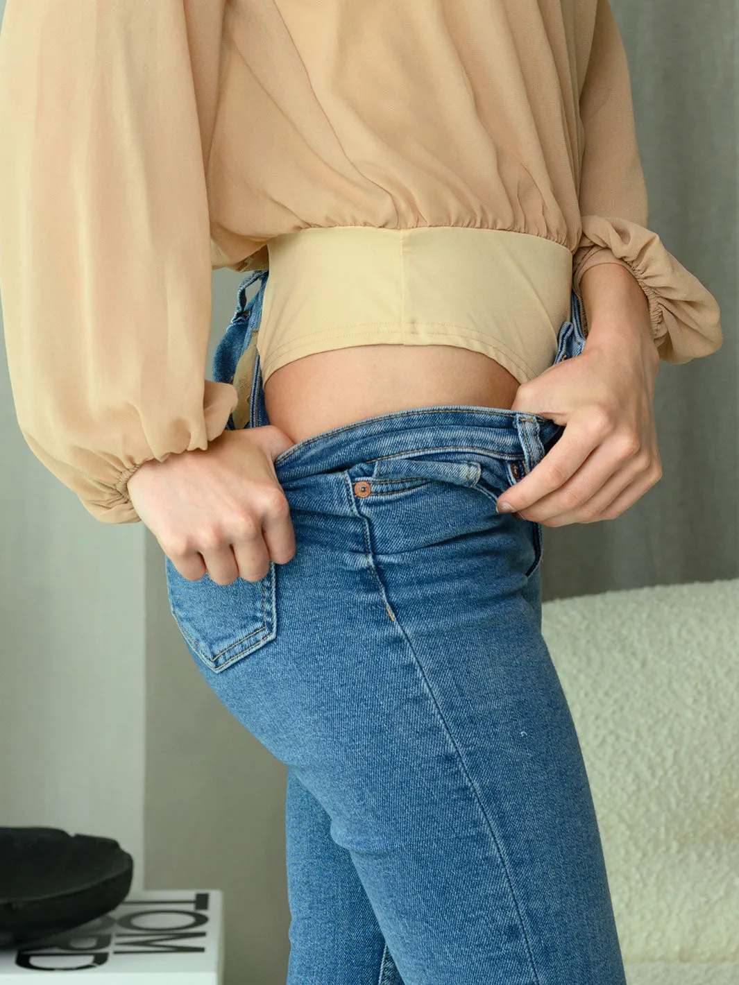WOMEN'S LONG PUFF SLEEVE BODYSUIT