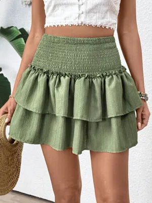 Women's Pleated layered skirt