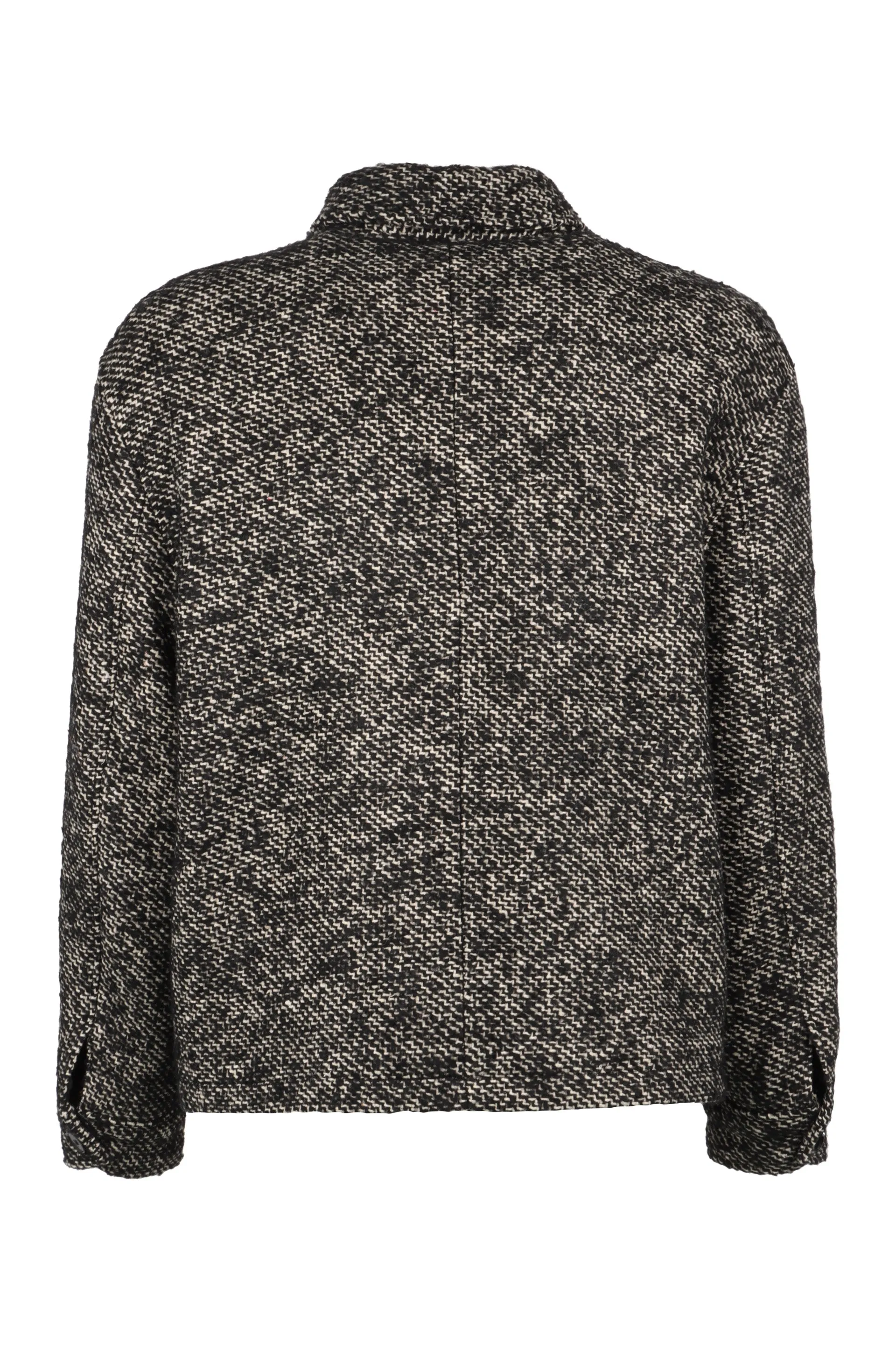 Wool blend tweed jacket