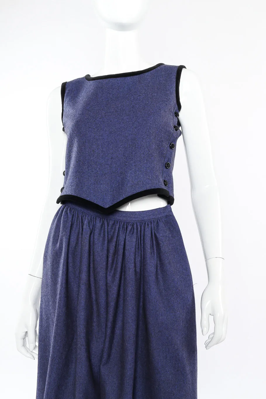 Wool Top and Skirt Set