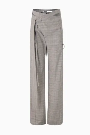 Woven Wrap Suit Pants