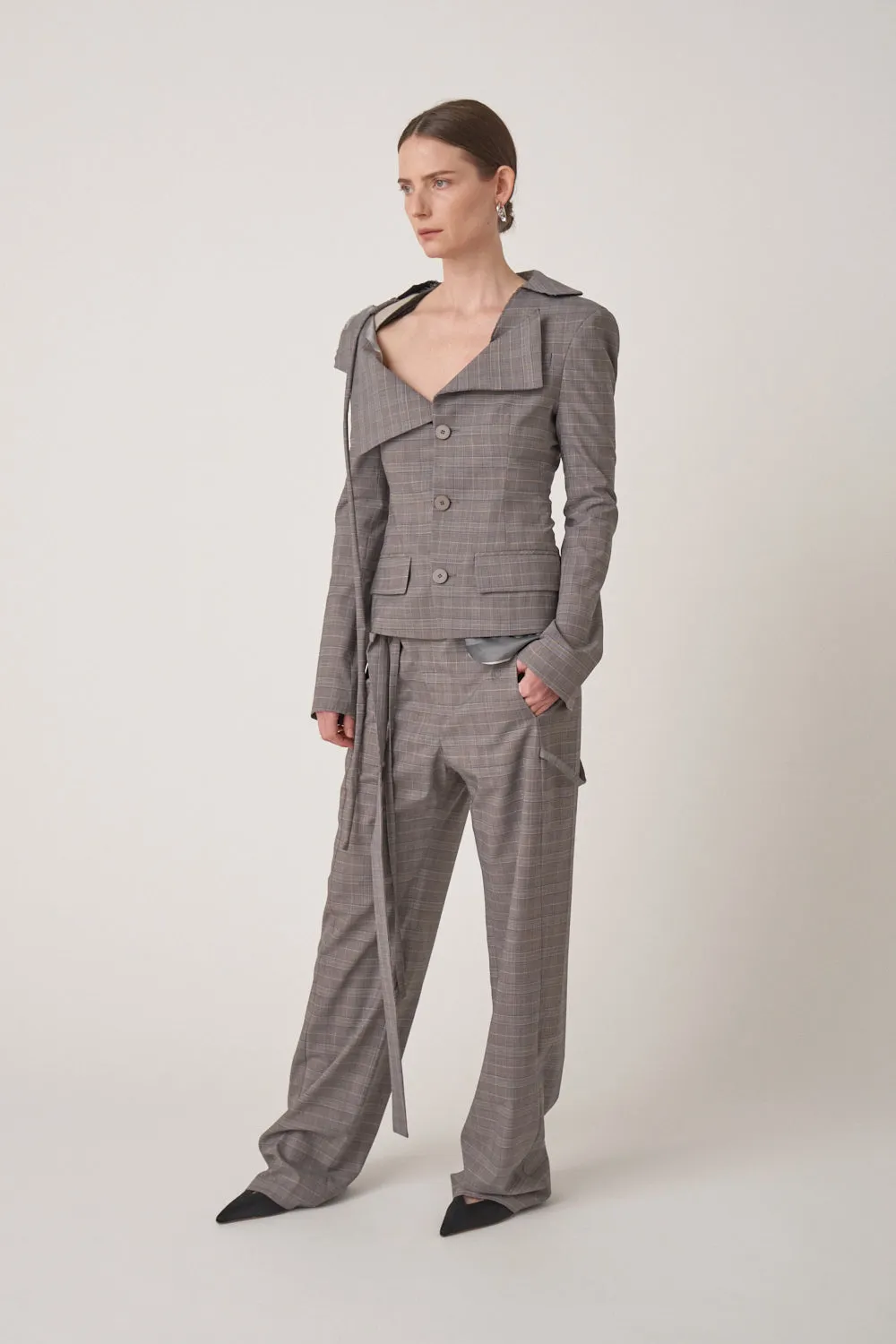 Woven Wrap Suit Pants