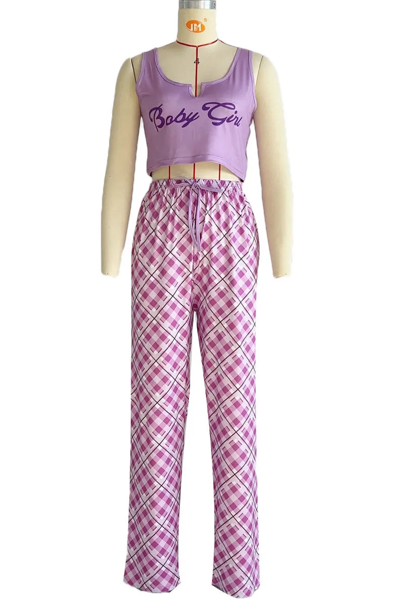 XK0250 Tank and Pants Pajamas Set