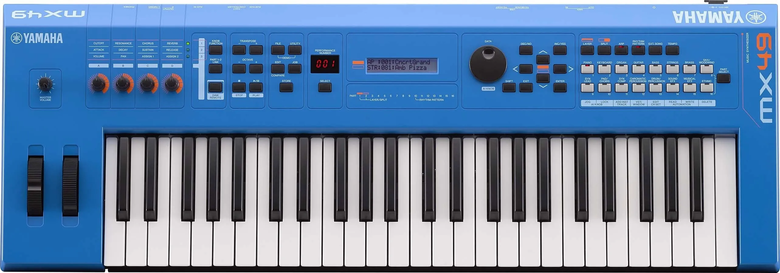 YAMAHA MX49II Blu Edition