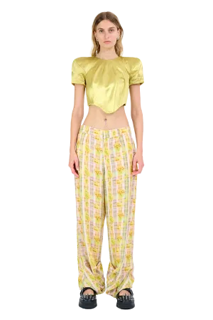 YELLOW BOXER PLAID DANTE TROUSER