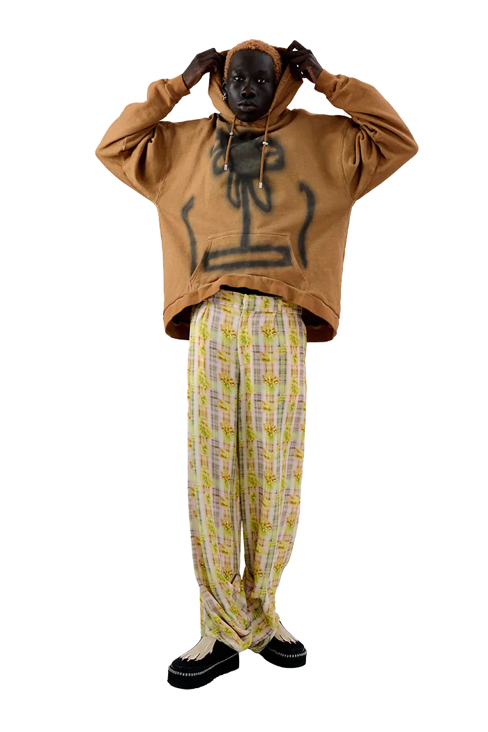 YELLOW BOXER PLAID DANTE TROUSER