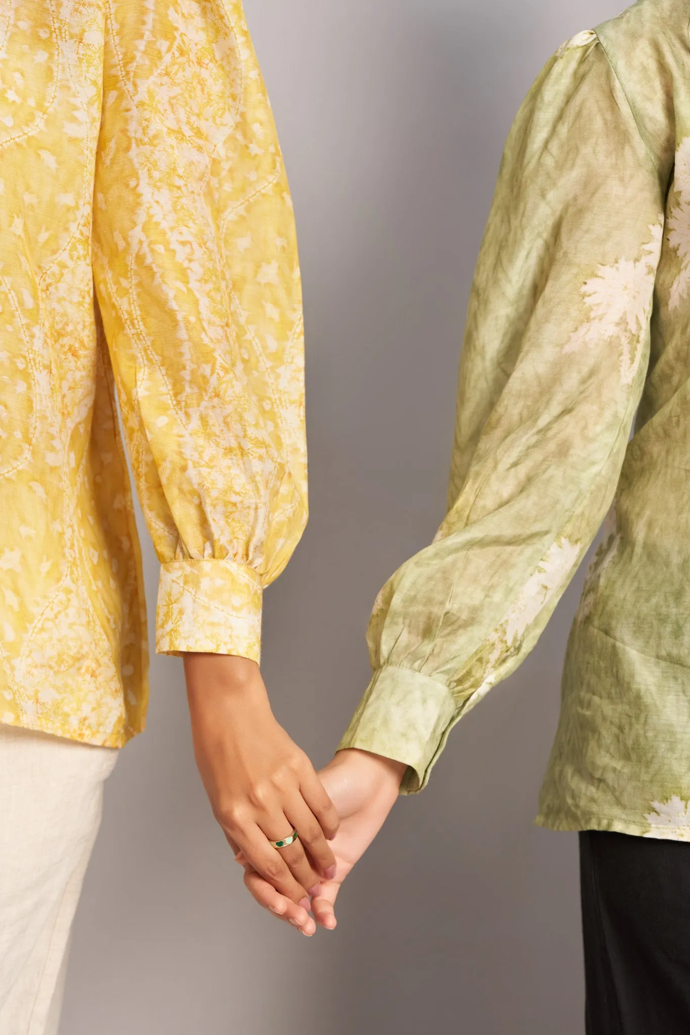 Yellow Digital Printed Natura Viscose Top