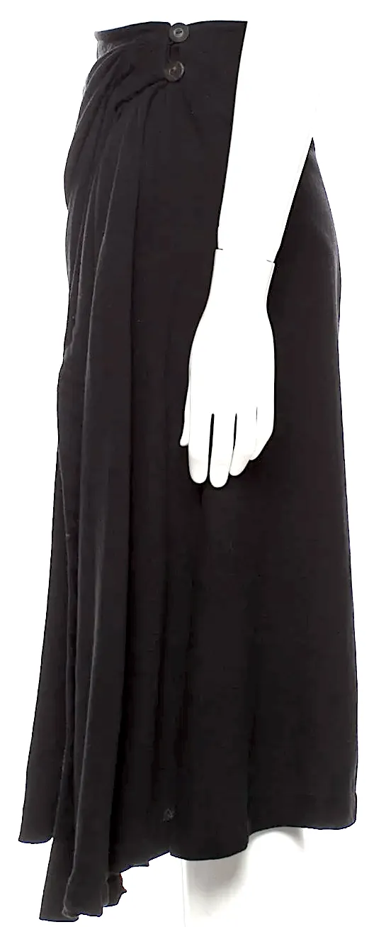 Yves Saint Laurent Paris. Vintage 1999 Collection Alber Elbez. Black Wool Skirt